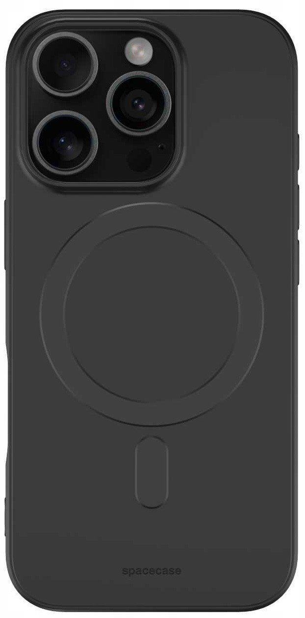 Θήκη iPhone 16 Pro Spacecase Silicone Magnetic Case Σιλικόνης με MagSafe Black