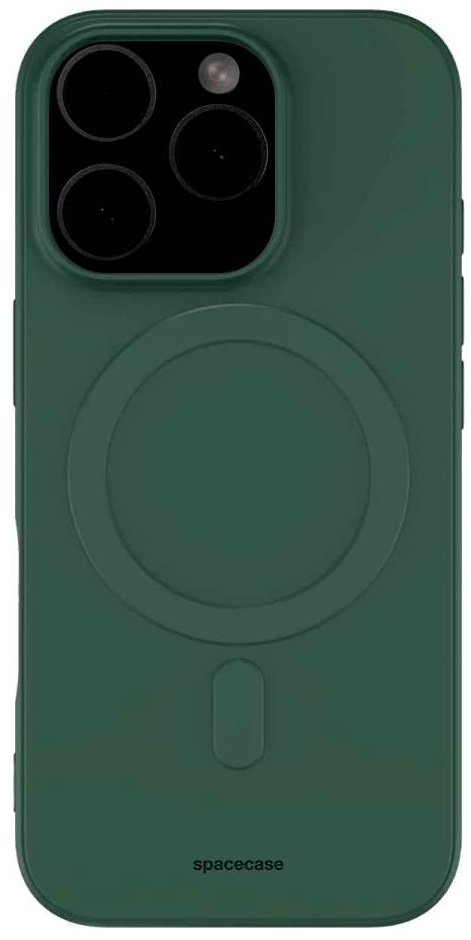 Θήκη iPhone 16 Pro Spacecase Silicone Magnetic Case Σιλικόνης με MagSafe Dark Green