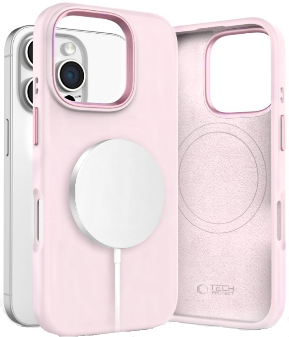 Θήκη iPhone 16 Pro Tech-Protect Silicone Pure MagSafe Σιλικόνης με MagSafe Pink Pearl