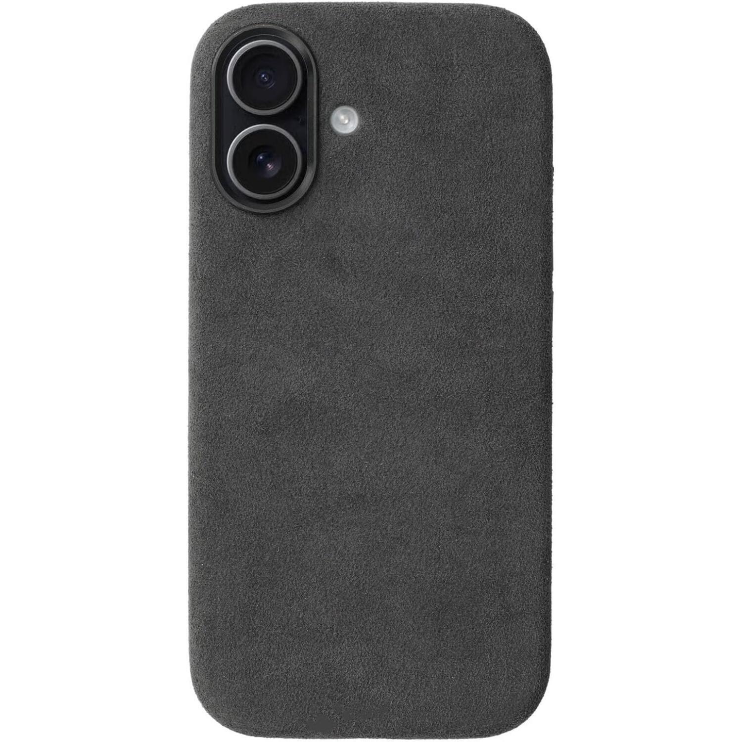 Θήκη iPhone 16 Rosso Avanti Back Cover από Premium Alcantara με MagSafe Gray