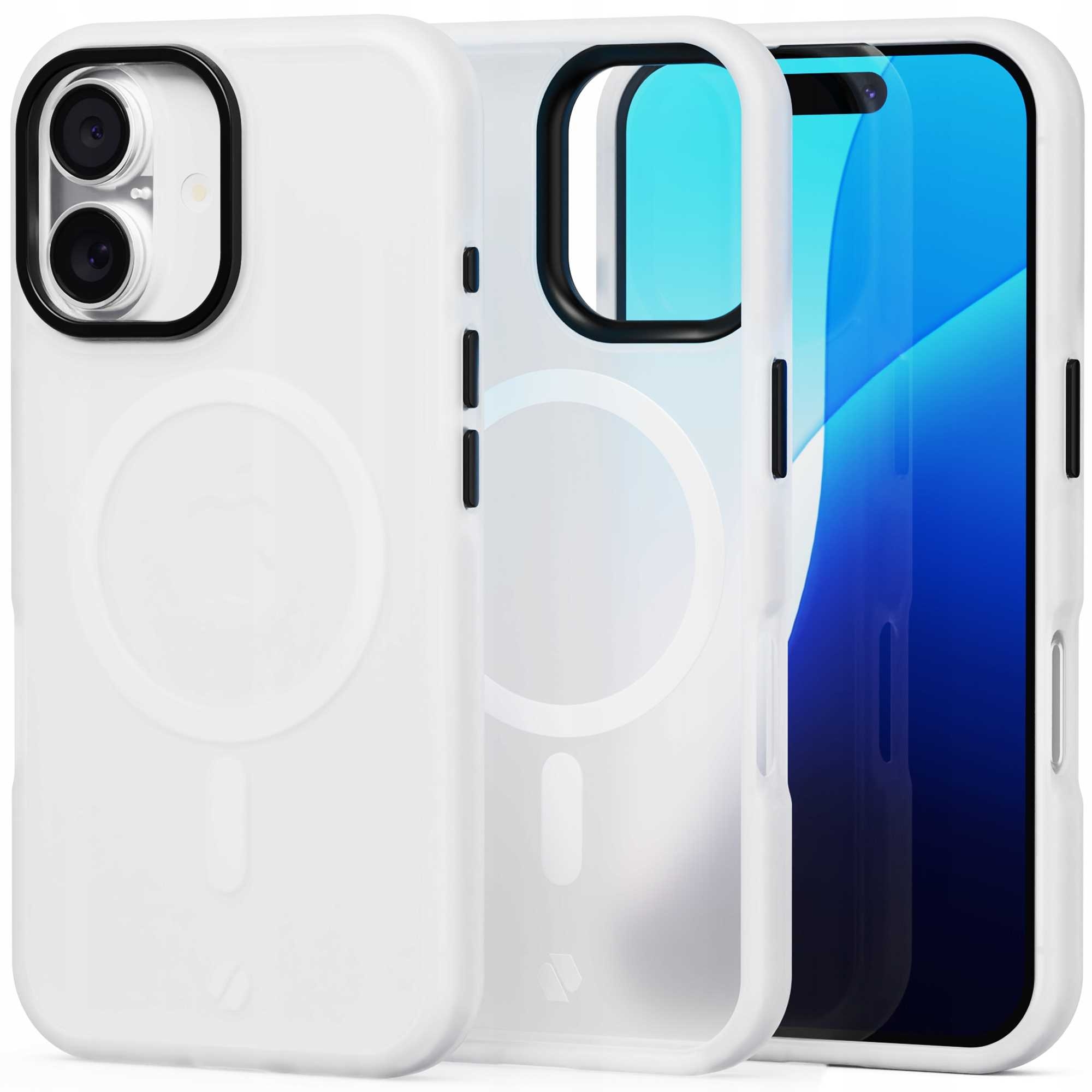 Θήκη iPhone 16 Spacecase Hybrid Fusion Mag Ημιδιάφανη Σκληρή με MagSafe Frost Clear