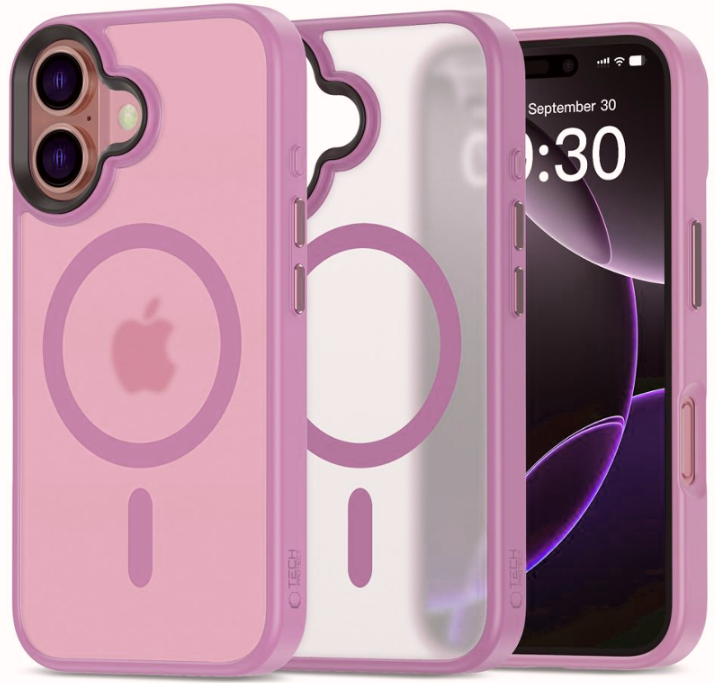 Θήκη iPhone 16 Tech-Protect MagMat Σκληρή Ημιδιάφανη με MagSafe Matte Mauve