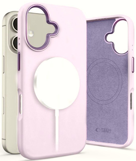 Θήκη iPhone 16 Tech-Protect Silicone Pure MagSafe Σιλικόνης με MagSafe Mauve