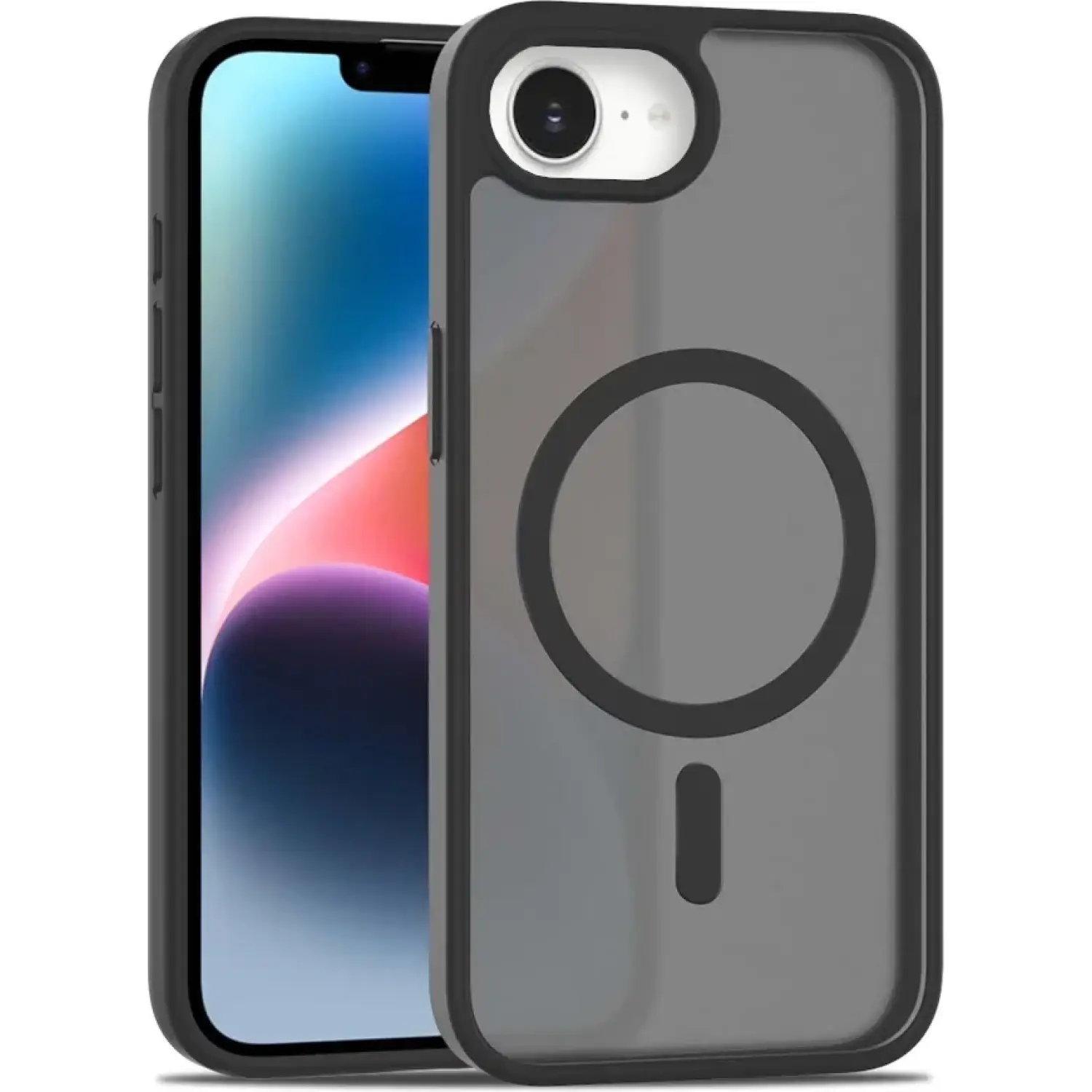 Θήκη iPhone 17e / 16e Bodycell MagSafe Backcover Σκληρή Ημιδιάφανη με MagSafe - Matte Black (5206015083808)