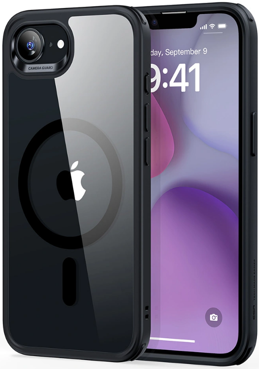 Θήκη iPhone 16e ESR Classic Hybrid HaloLock Ανθεκτική με MagSafe Clear / Black