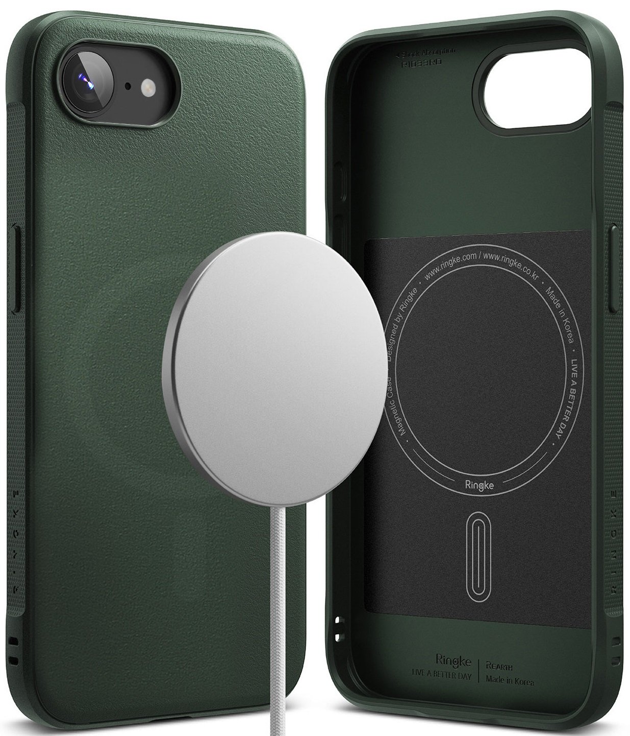 Θήκη iPhone 16e Ringke Onyx Magnetic Σιλικόνης με MagSafe Dark Green