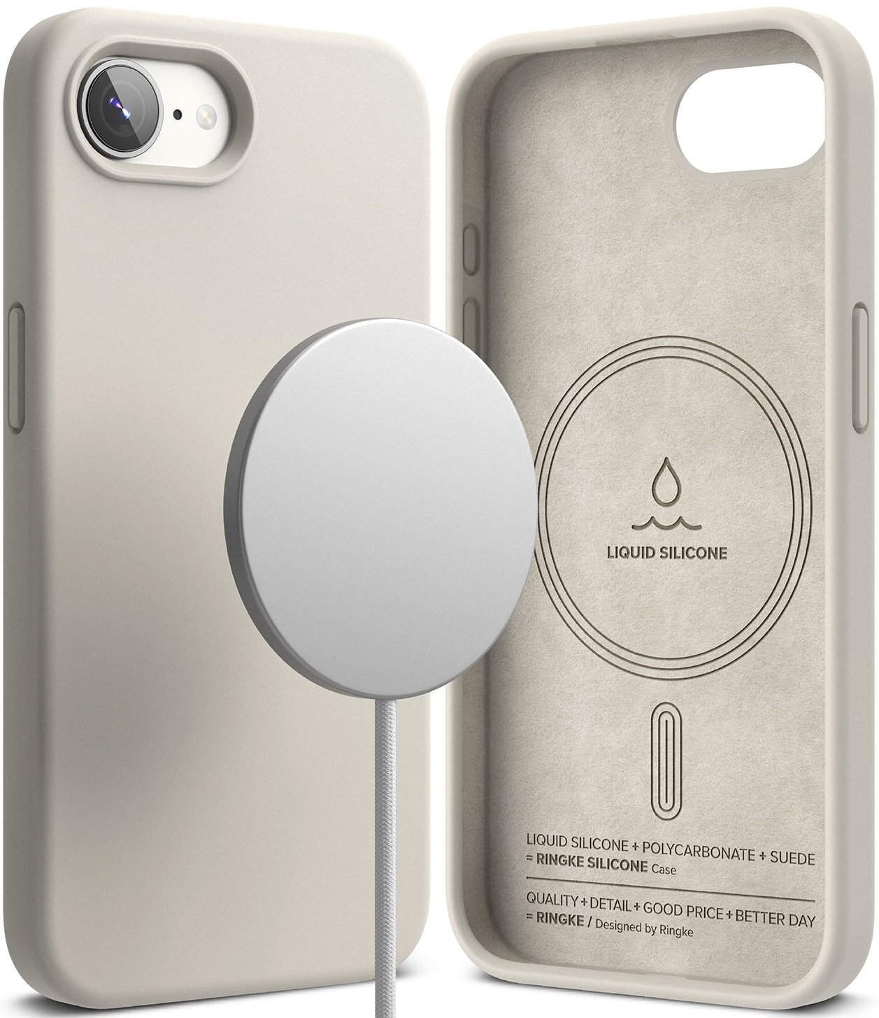 Θήκη iPhone 16e Ringke Silicone Magnetic Ανθεκτική Σιλικόνης με MagSafe Stone