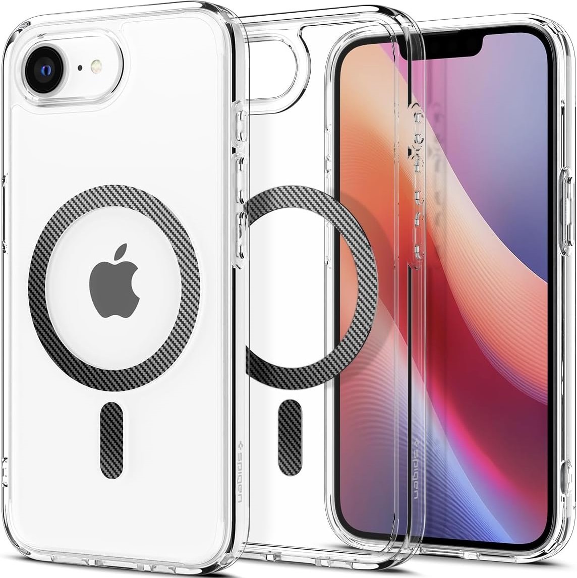 Θήκη iPhone 16e Spigen Ultra Hybrid MagFit Σκληρή με MagSafe Clear / Carbon Fiber