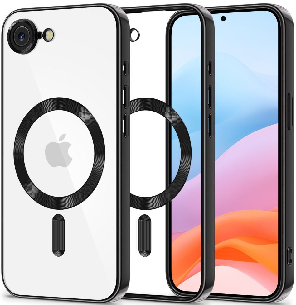 Θήκη iPhone 16e Tech-Protect MagFlex Διάφανη Σιλικόνης με MagSafe Shiny Black