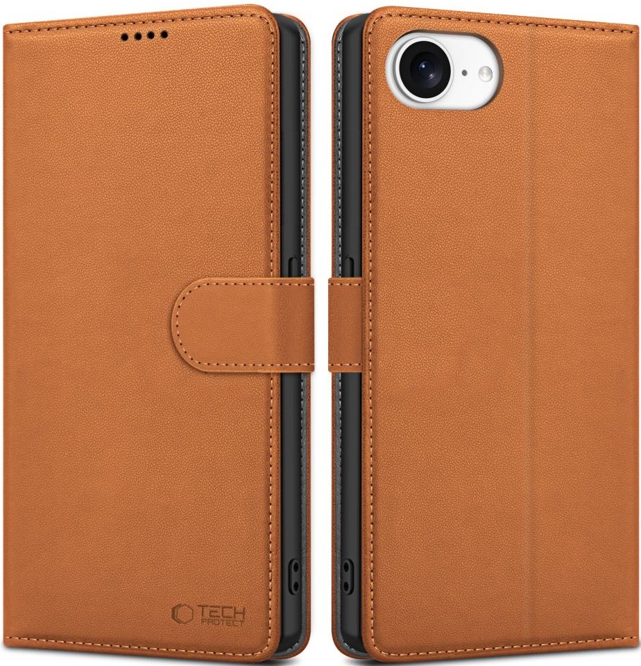 Θήκη iPhone 16e Tech-Protect Wallet Πορτοφόλι Saddle Brown