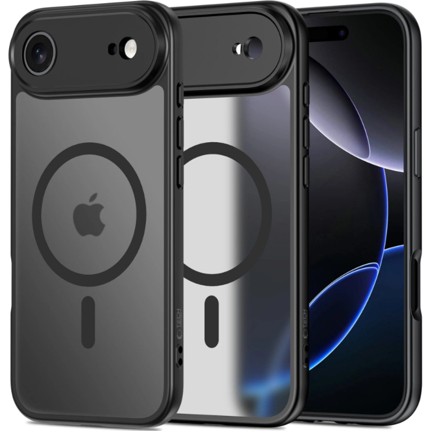 Θήκη iPhone Air Tech-Protect BasicMag Σκληρή Ημιδιάφανη με MagSafe & Πλαίσιο Κάμερας Matte Black