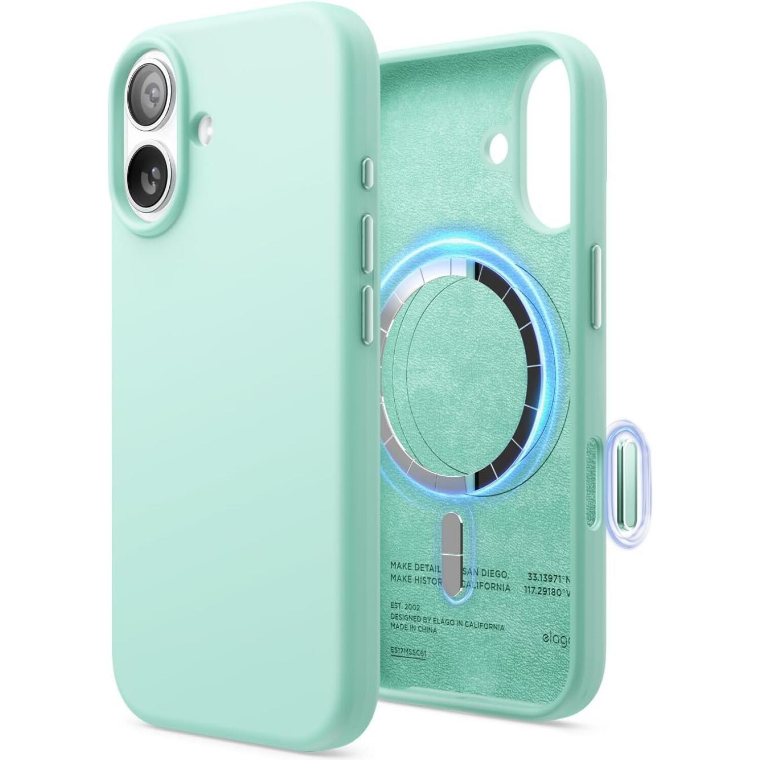 Θήκη iPhone 17 Elago Magnetic Silicone Case Premium Σιλικόνης με MagSafe Aqua Sky