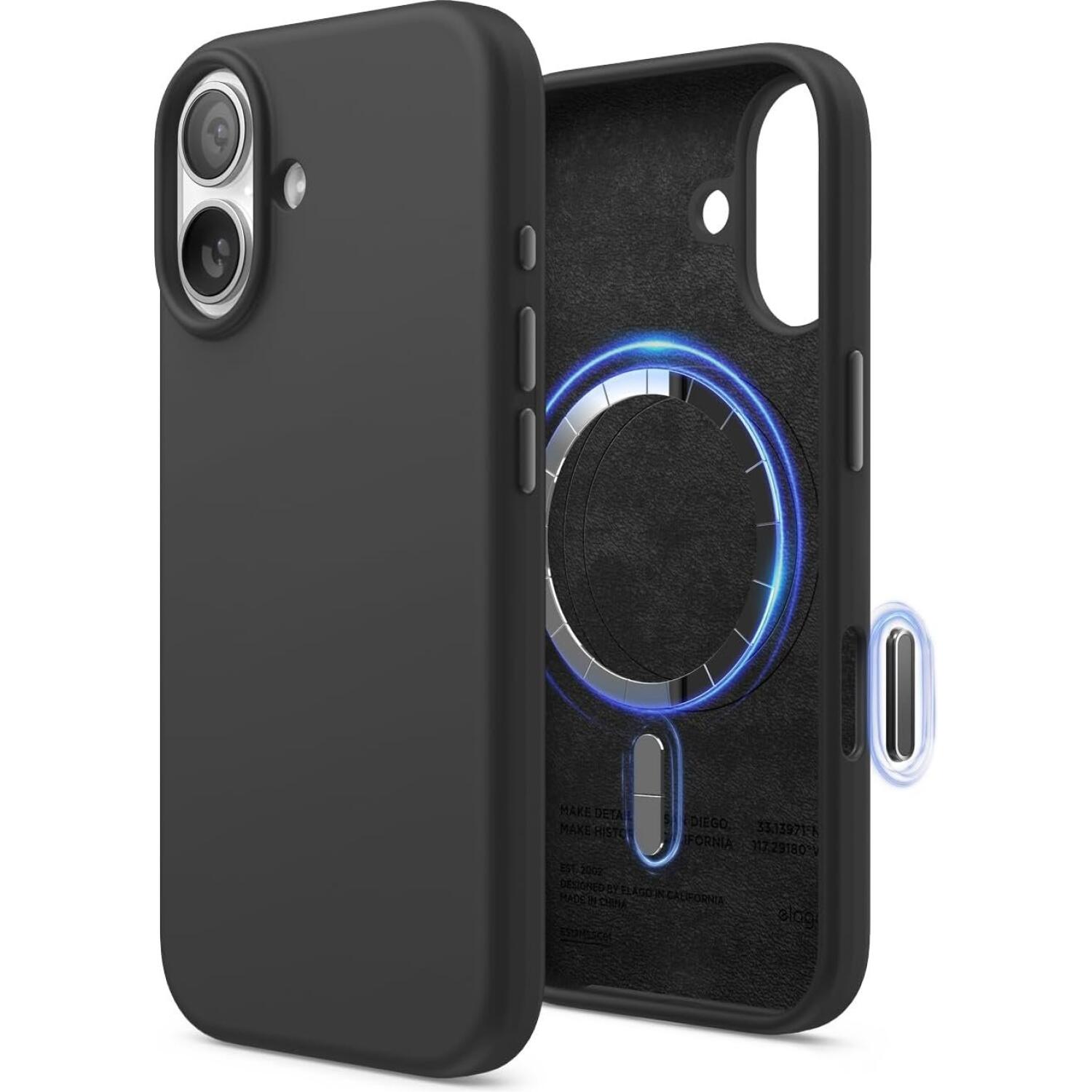 Θήκη iPhone 17 Elago Magnetic Silicone Case Premium Σιλικόνης με MagSafe Black