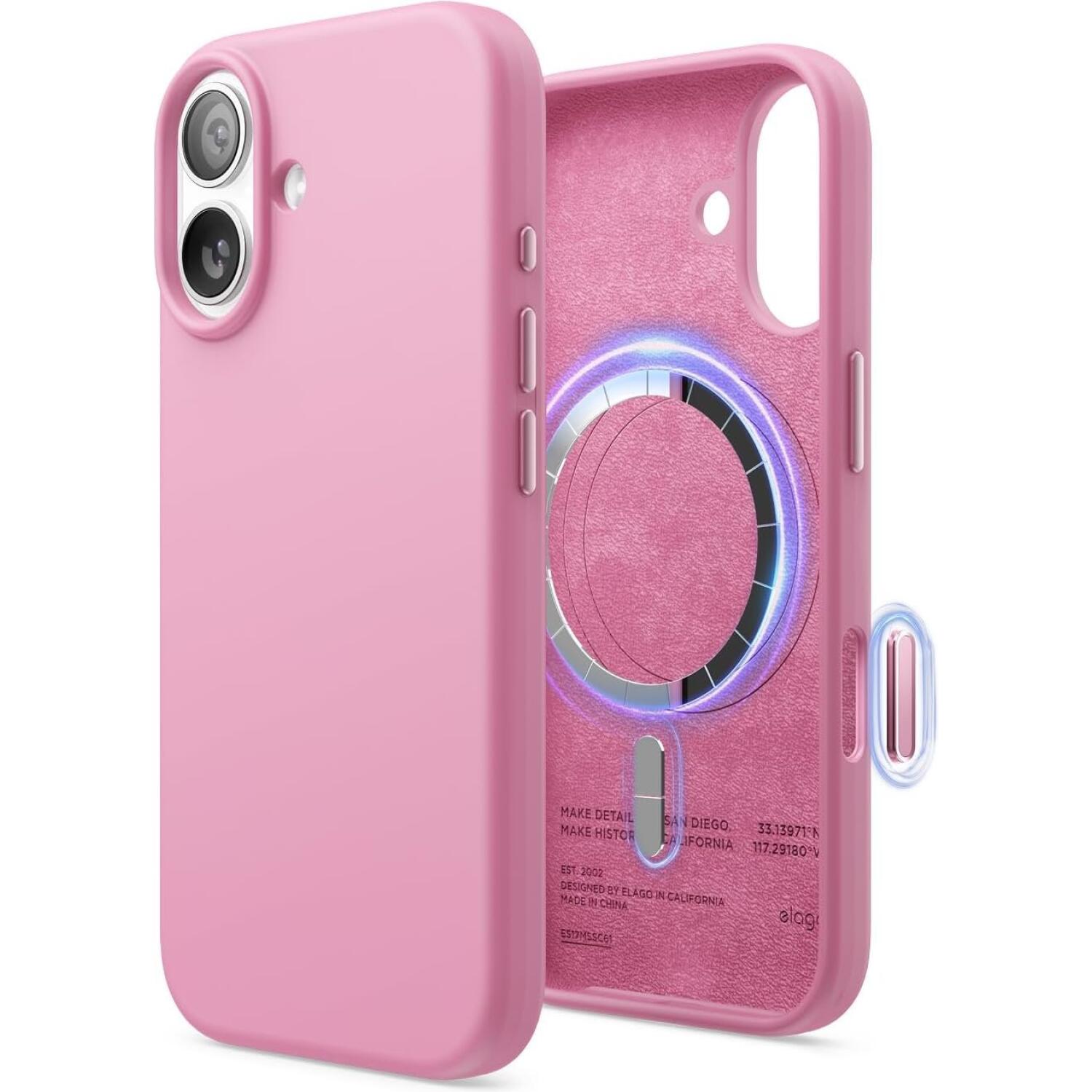 Θήκη iPhone 17 Elago Magnetic Silicone Case Premium Σιλικόνης με MagSafe Hot Pink