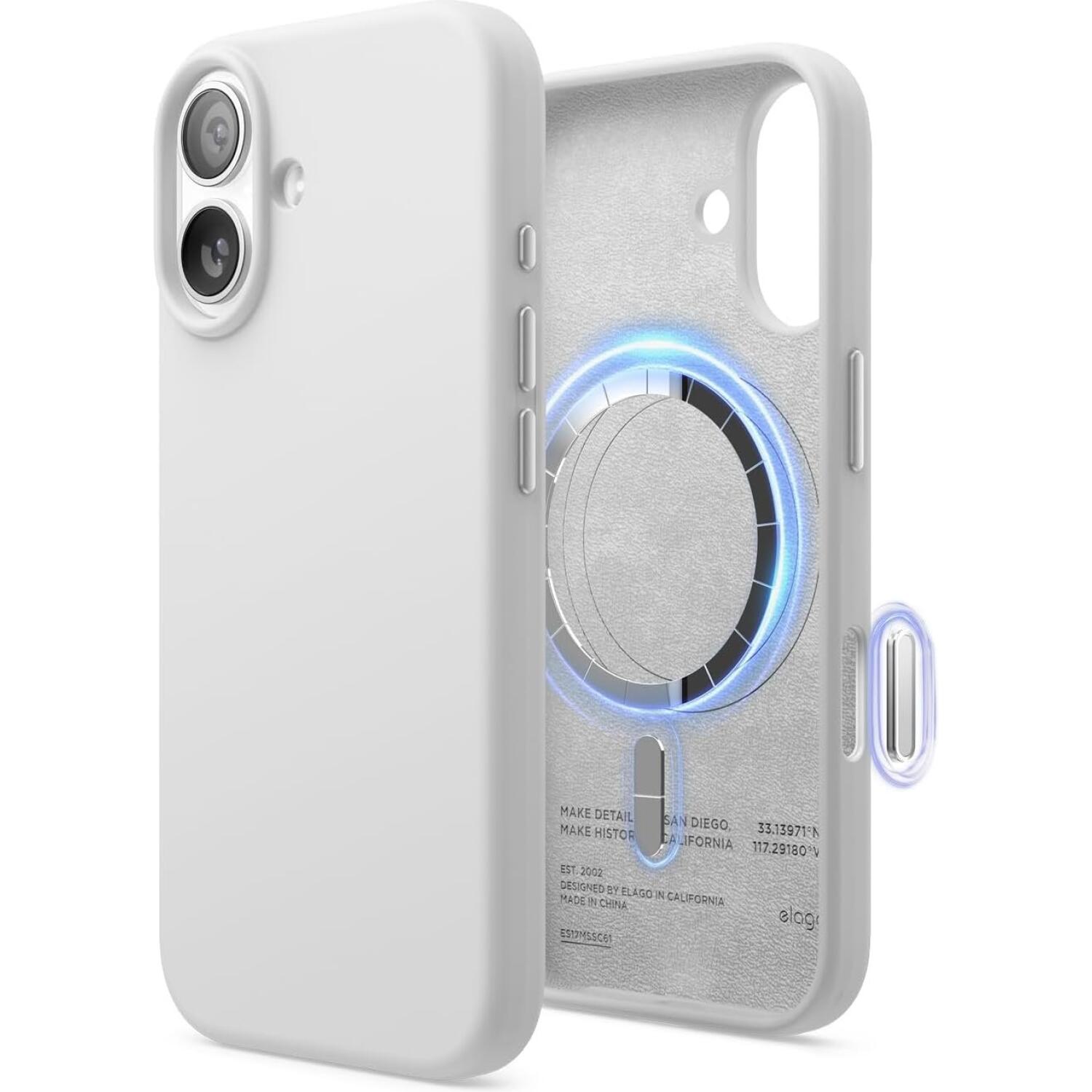 Θήκη iPhone 17 Elago Magnetic Silicone Case Premium Σιλικόνης με MagSafe White