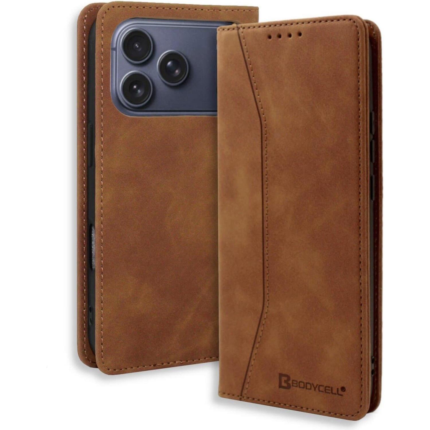 Θήκη iPhone 17 Pro Bodycell Book Case Πορτοφόλι Brown
