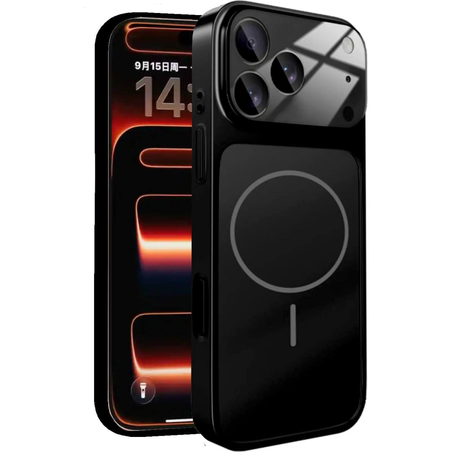 Θήκη iPhone 17 Pro Max Bodycell AG Glass Σκληρή με MagSafe & Ενσωματωμένο Tempered Glass Κάμερας Black