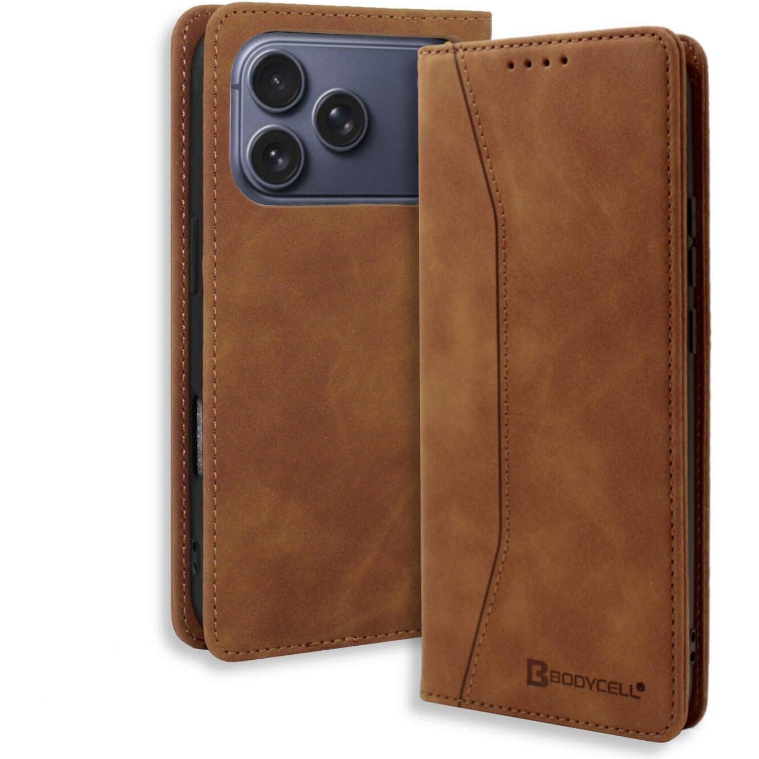 Θήκη iPhone 17 Pro Max Bodycell Book Case Πορτοφόλι Brown