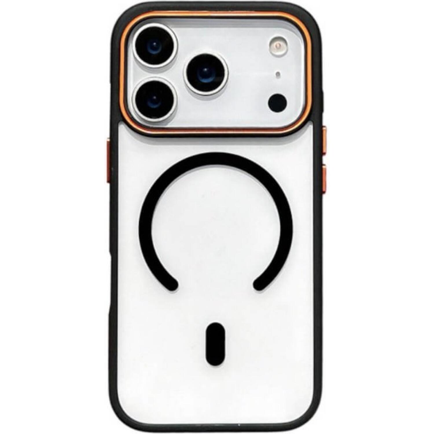 Θήκη iPhone 17 Pro Max Bodycell DualTone Hybrid Case Διάφανη Σκληρή με MagSafe & TPU Bumper - Black (5206015085215)