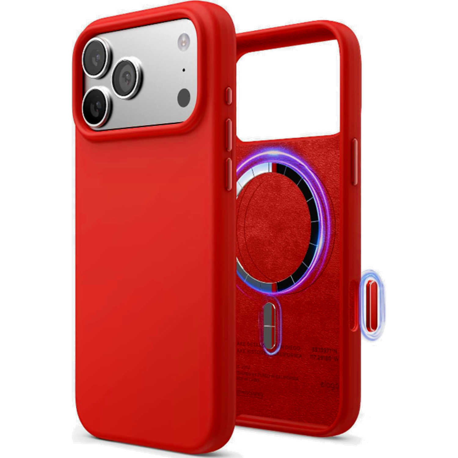Θήκη iPhone 17 Pro Max Elago Magnetic Silicone Case Premium Σιλικόνης με MagSafe Red