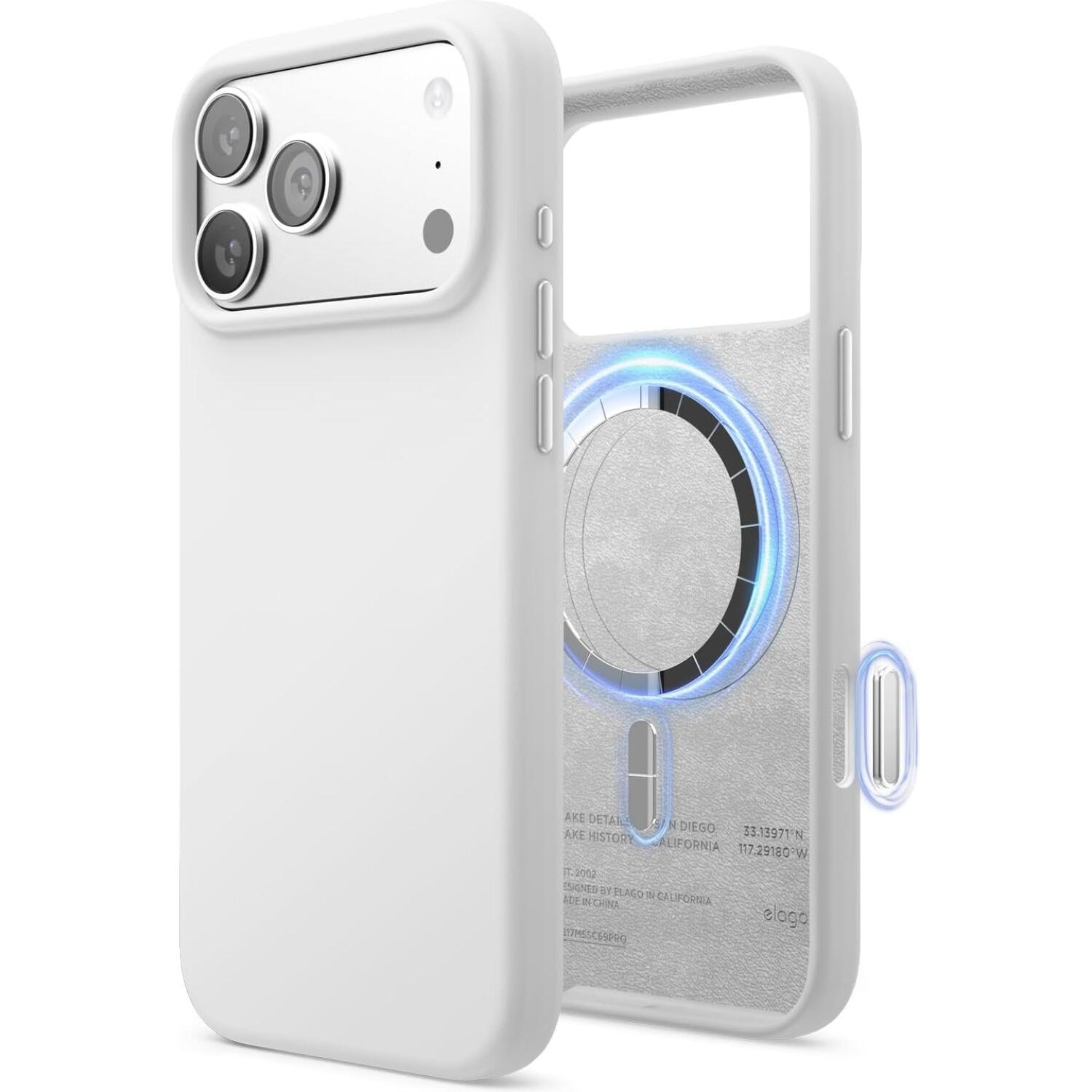 Θήκη iPhone 17 Pro Max Elago Magnetic Silicone Case Premium Σιλικόνης με MagSafe White