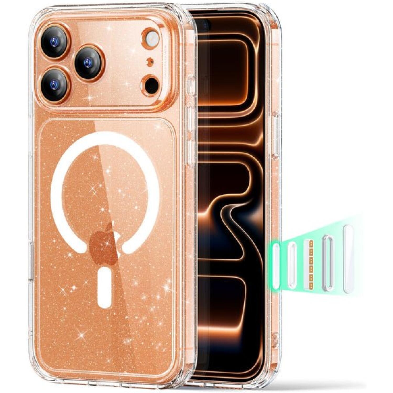 Θήκη iPhone 17 Pro Max ESR Classic Hybrid Magnetic Ανθεκτική με MagSafe & Κάλυμμα για Camera Control Clear Shimmer 