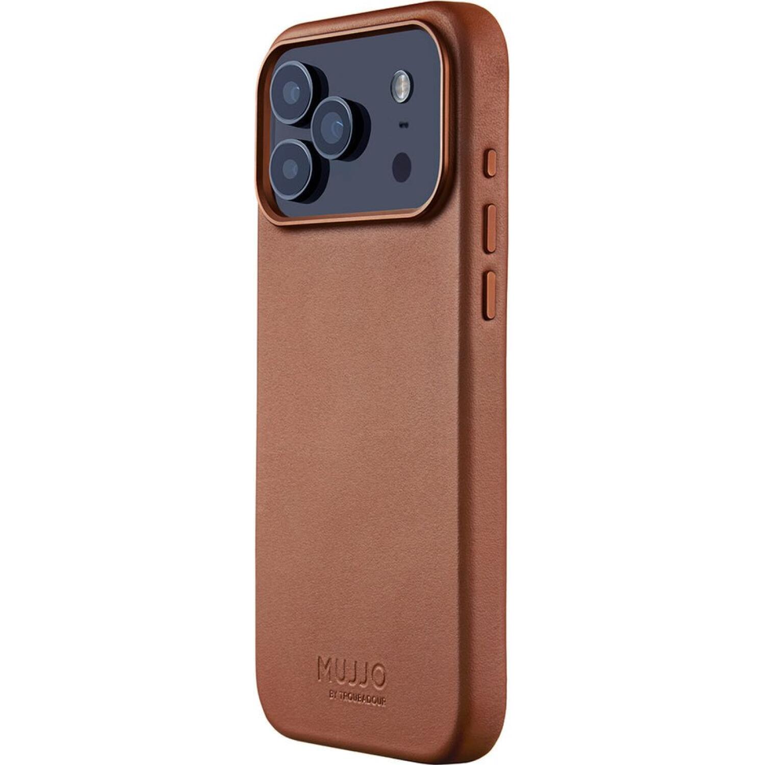 Θήκη iPhone 17 Pro Max MUJJO by Troubadour Full Leather Case Δερμάτινη με MagSafe Tan
