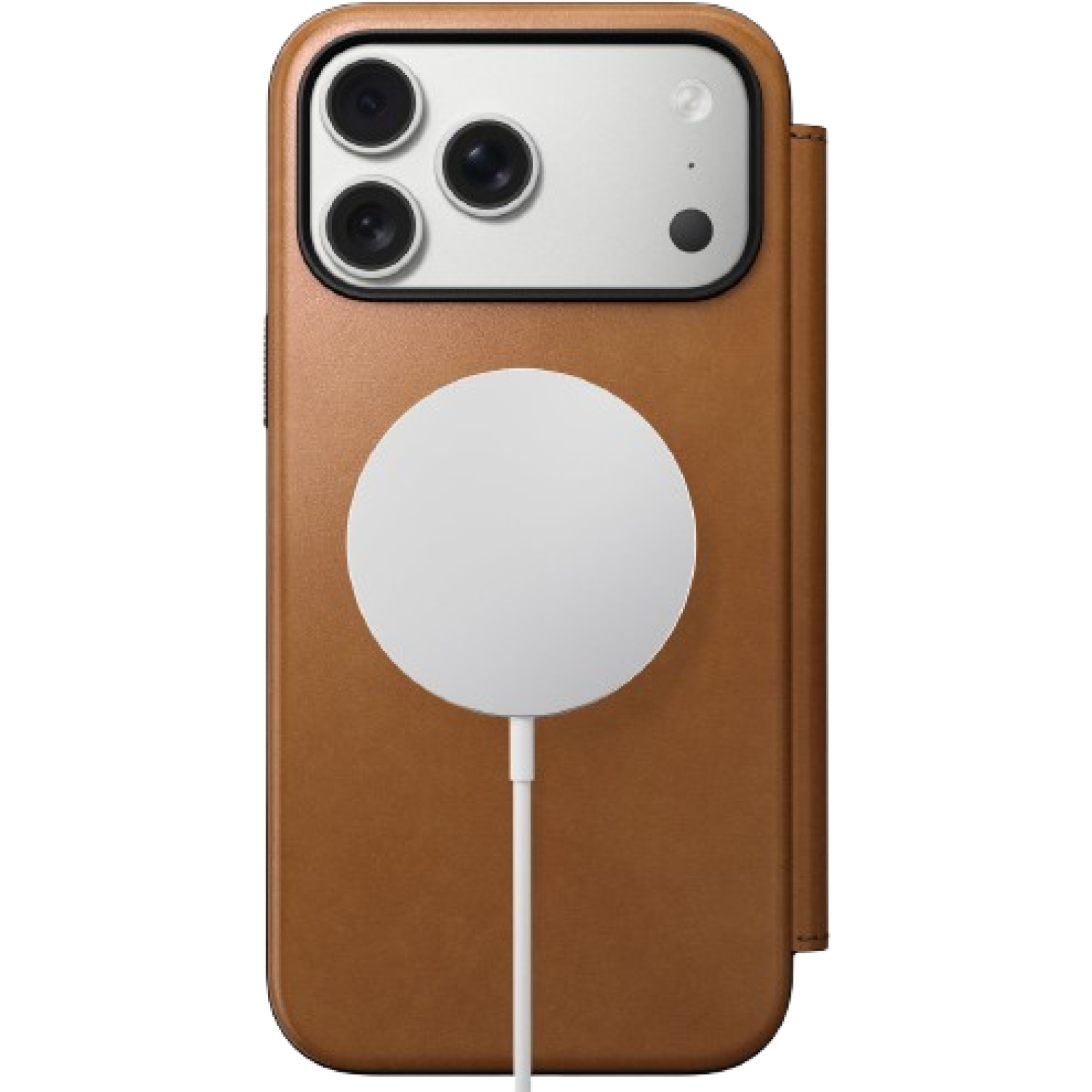 Θήκη iPhone 17 Pro Max Nomad Modern Leather Folio Δερμάτινο Πορτοφόλι με MagSafe English Tan