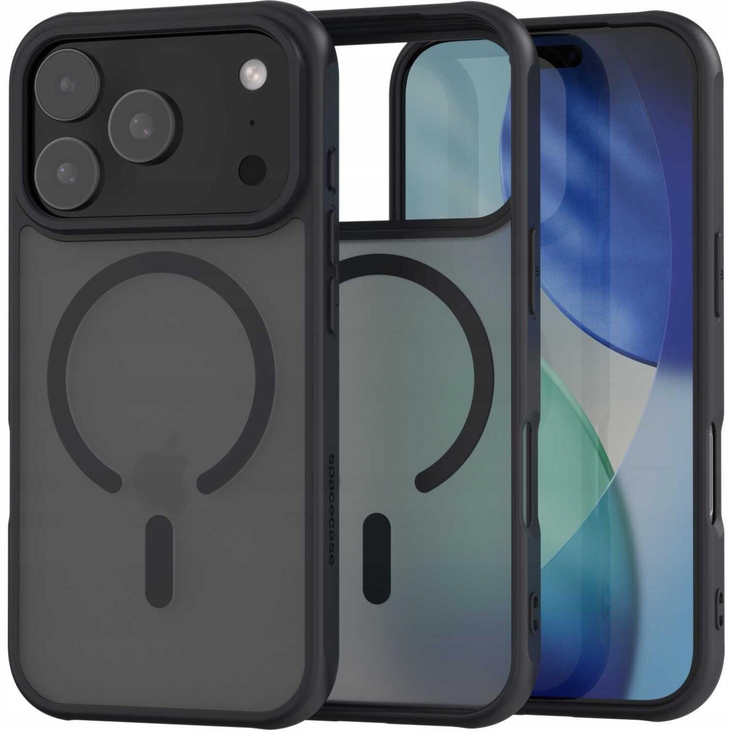 Θήκη iPhone 17 Pro Max Spacecase Hybrid MagSafe Σκληρή Ημιδιάφανη με MagSafe Black