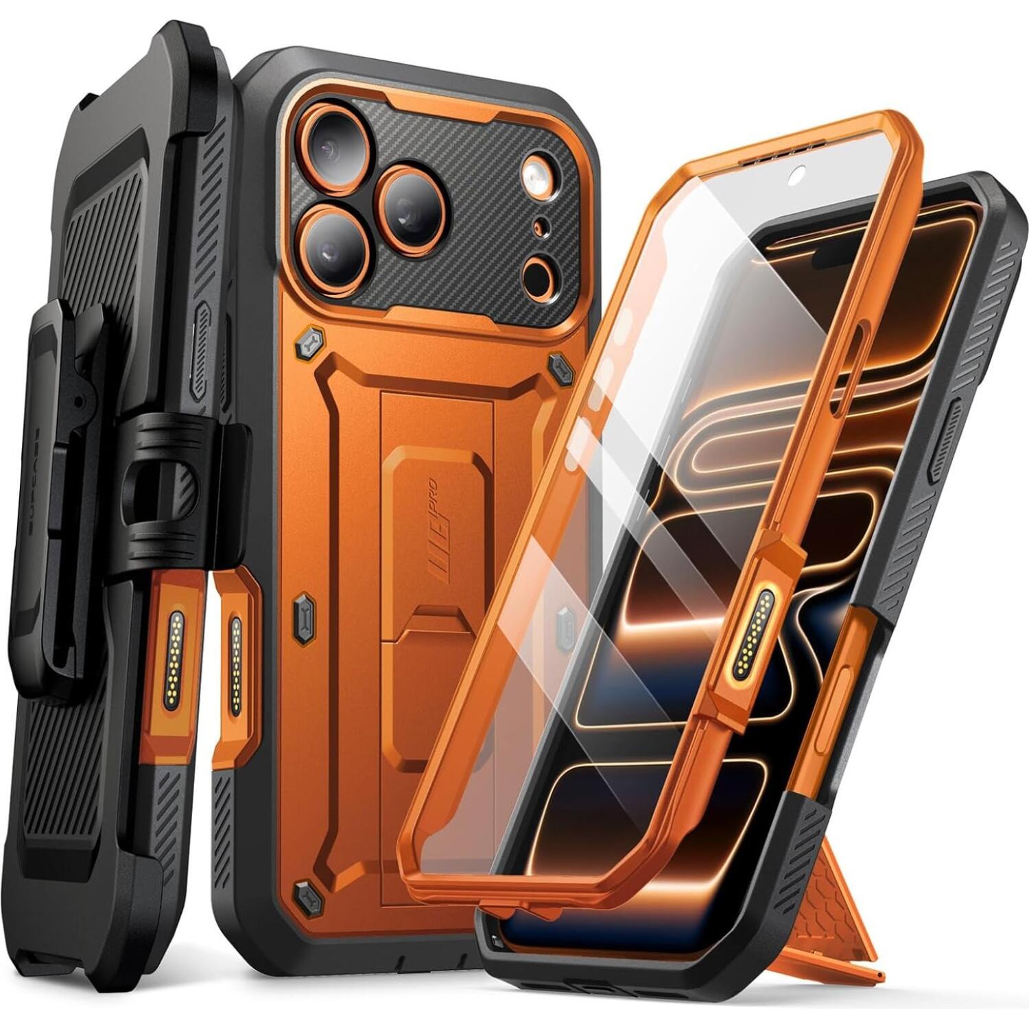 Θήκη iPhone 17 Pro Max Supcase Unicorn Beetle Pro Ανθεκτική Full Body 360° με KickStand Coral