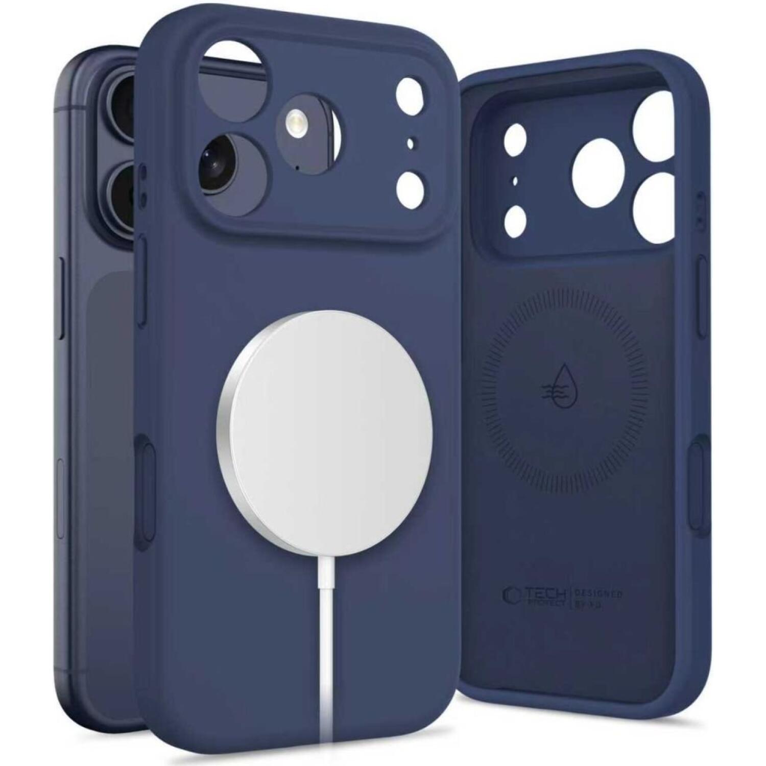 Θήκη iPhone 17 Pro Max Tech-Protect Silicone MagSafe Σιλικόνης με MagSafe - Deep Blue (5906302333875)
