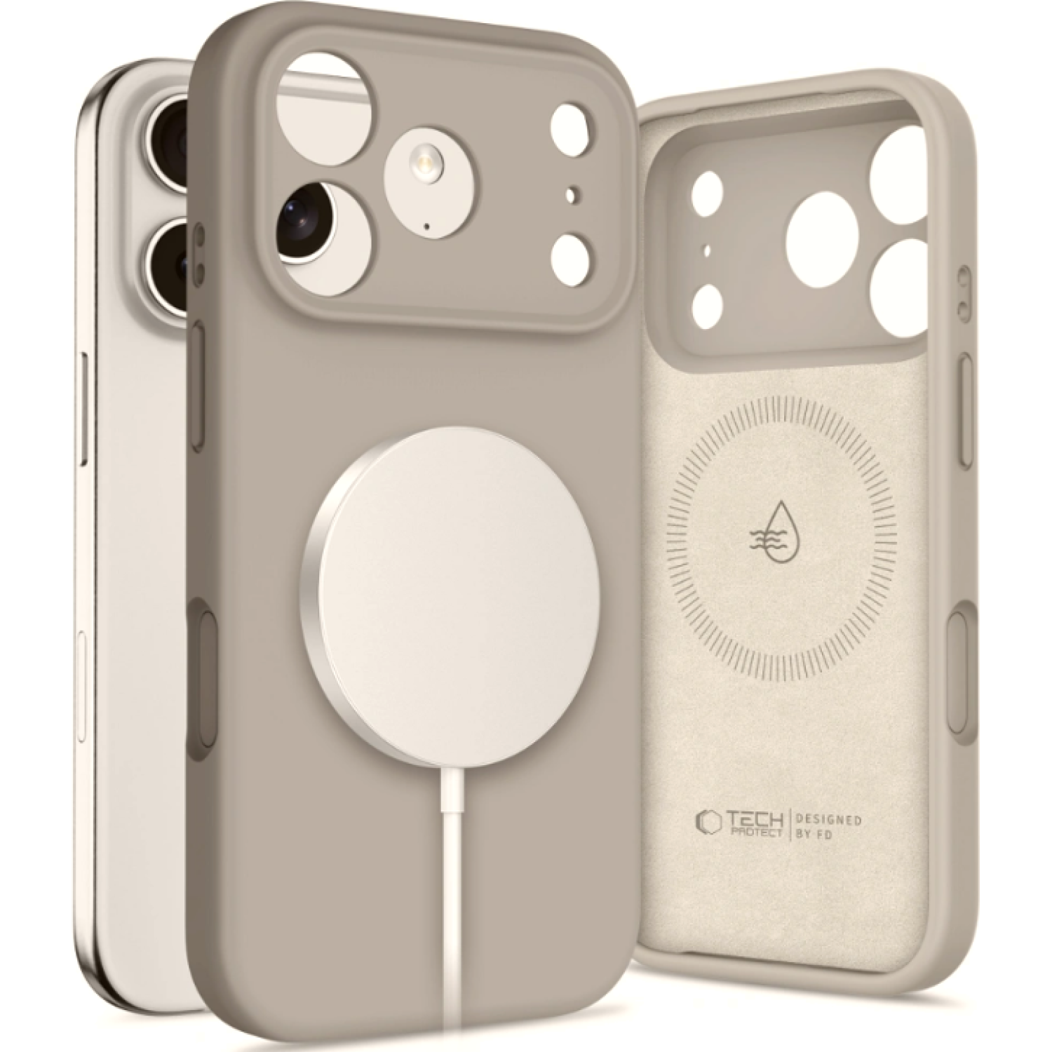 Θήκη iPhone 17 Pro Max Tech-Protect Silicone MagSafe Σιλικόνης με MagSafe Stone Grey