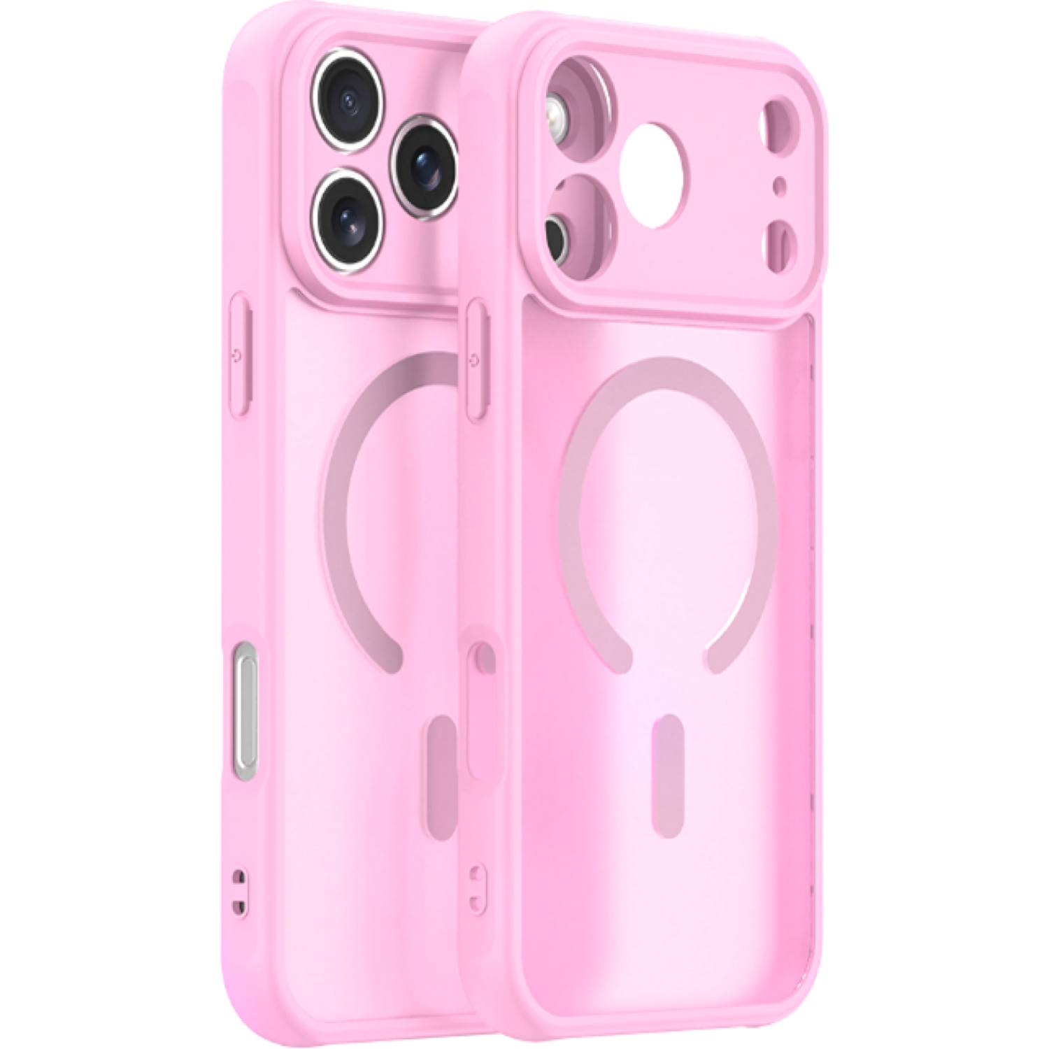 Θήκη iPhone 17 Pro Max Techsuit HaloFrost II MagSafe Σκληρή Ημιδιάφανη με MagSafe Pink