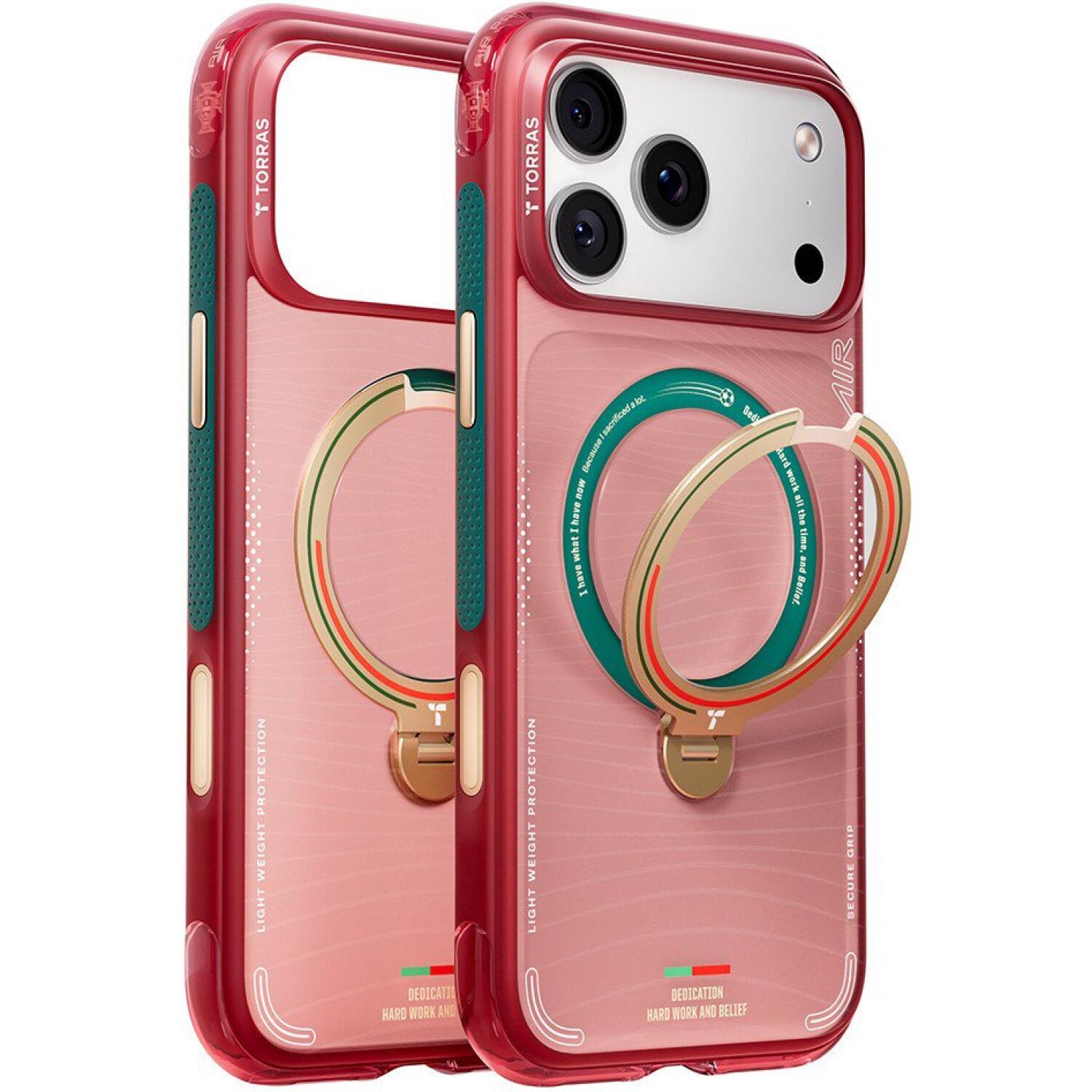 Θήκη iPhone 17 Pro Max Torras Ostand Q3 Air Ημιδιάφανη Ανθεκτική με MagSafe & KickStand Wave of Passion