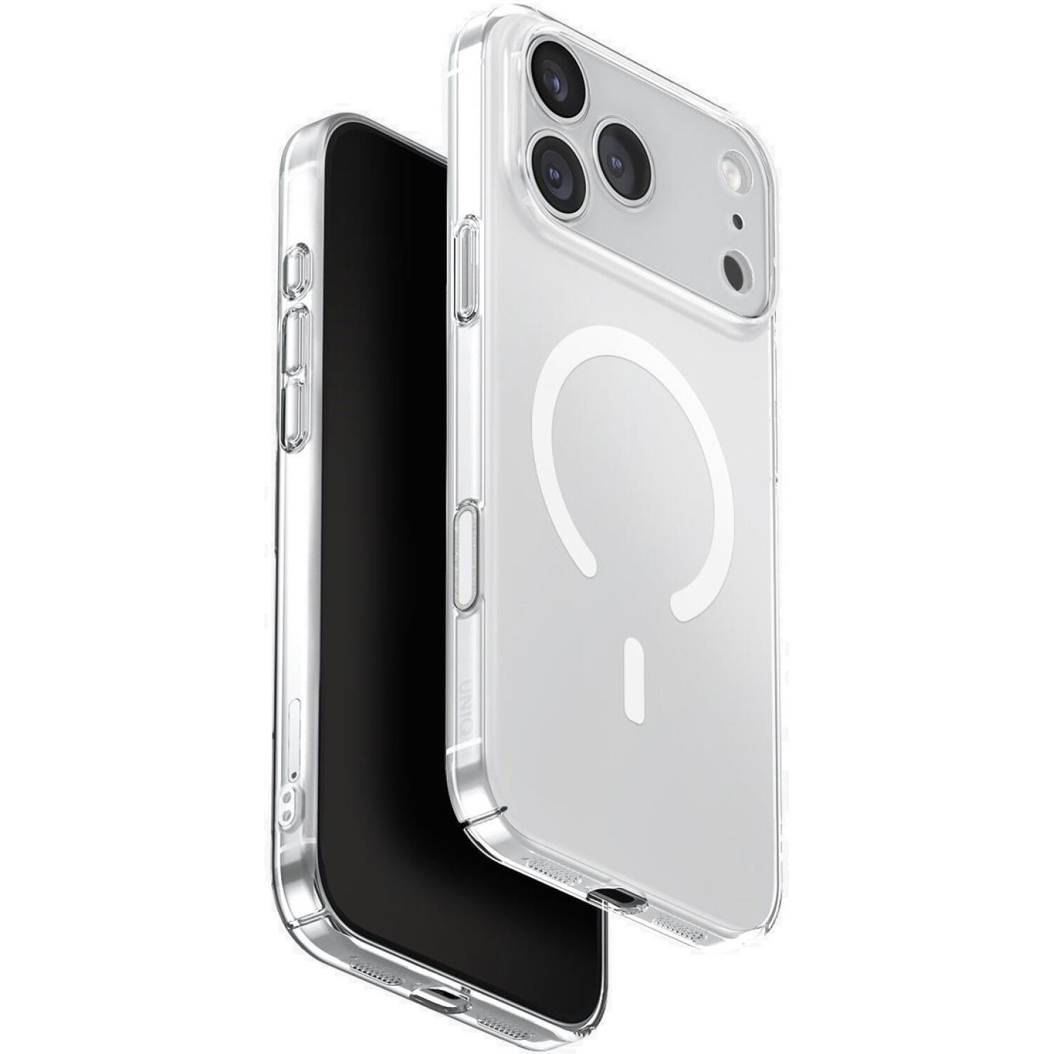 Θήκη iPhone 17 Pro Max Uniq AirSuit Ultra Slim MagClick Σκληρή με MagSafe Glossy Clear White