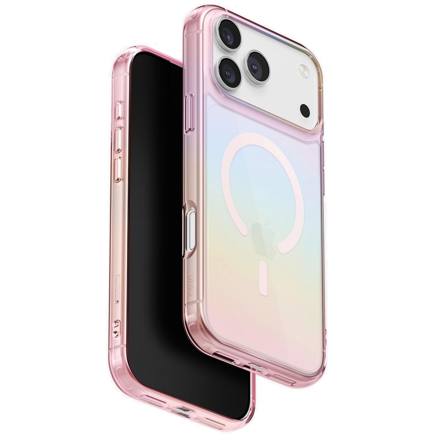 Θήκη iPhone 17 Pro Max Uniq Iridescia Ανθεκτική & Ιριδίζουσα με MagSafe Pink Prism