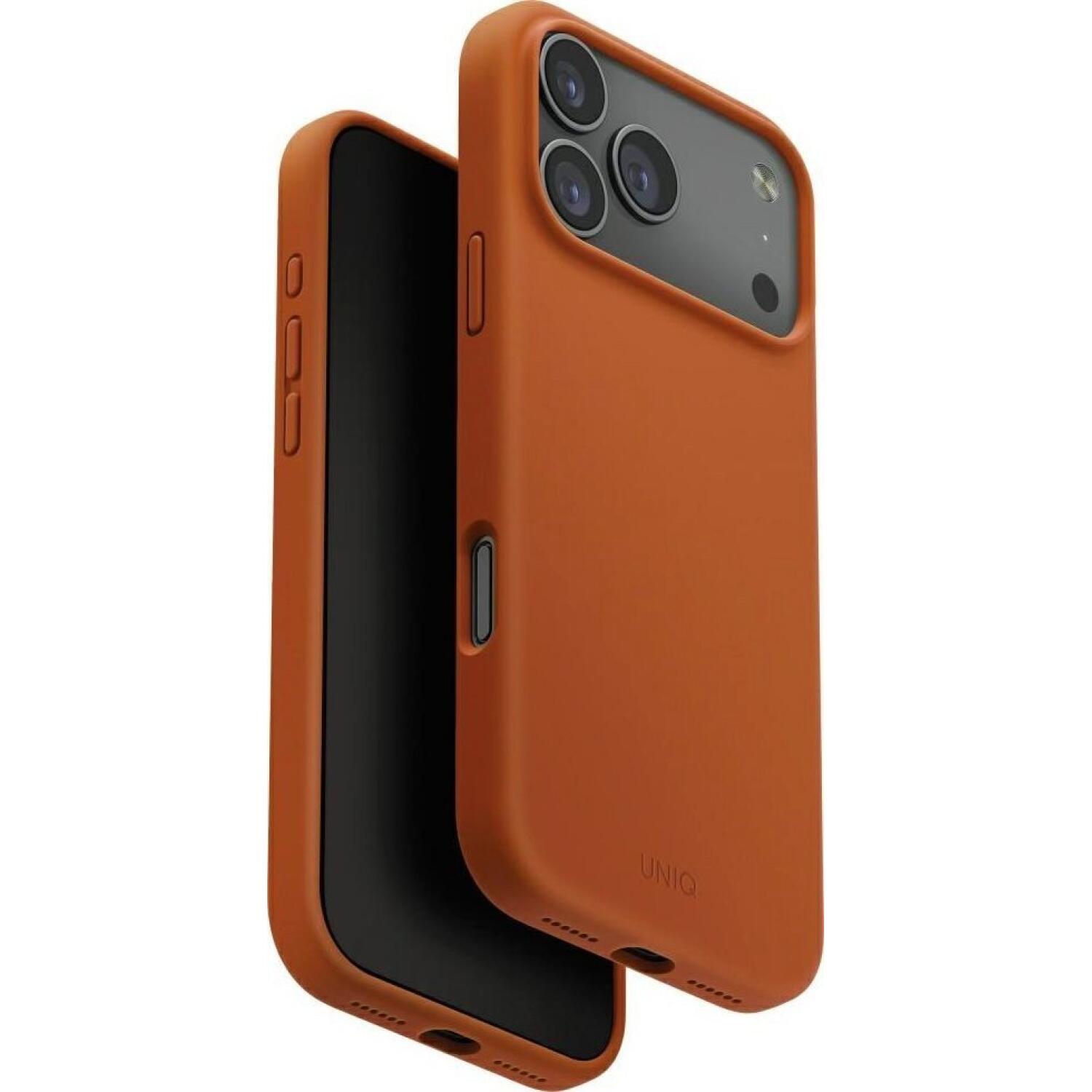 Θήκη iPhone 17 Pro Max Uniq Lino MagClick Ανθεκτική Premium Σιλικόνης με MagSafe Sunset Orange