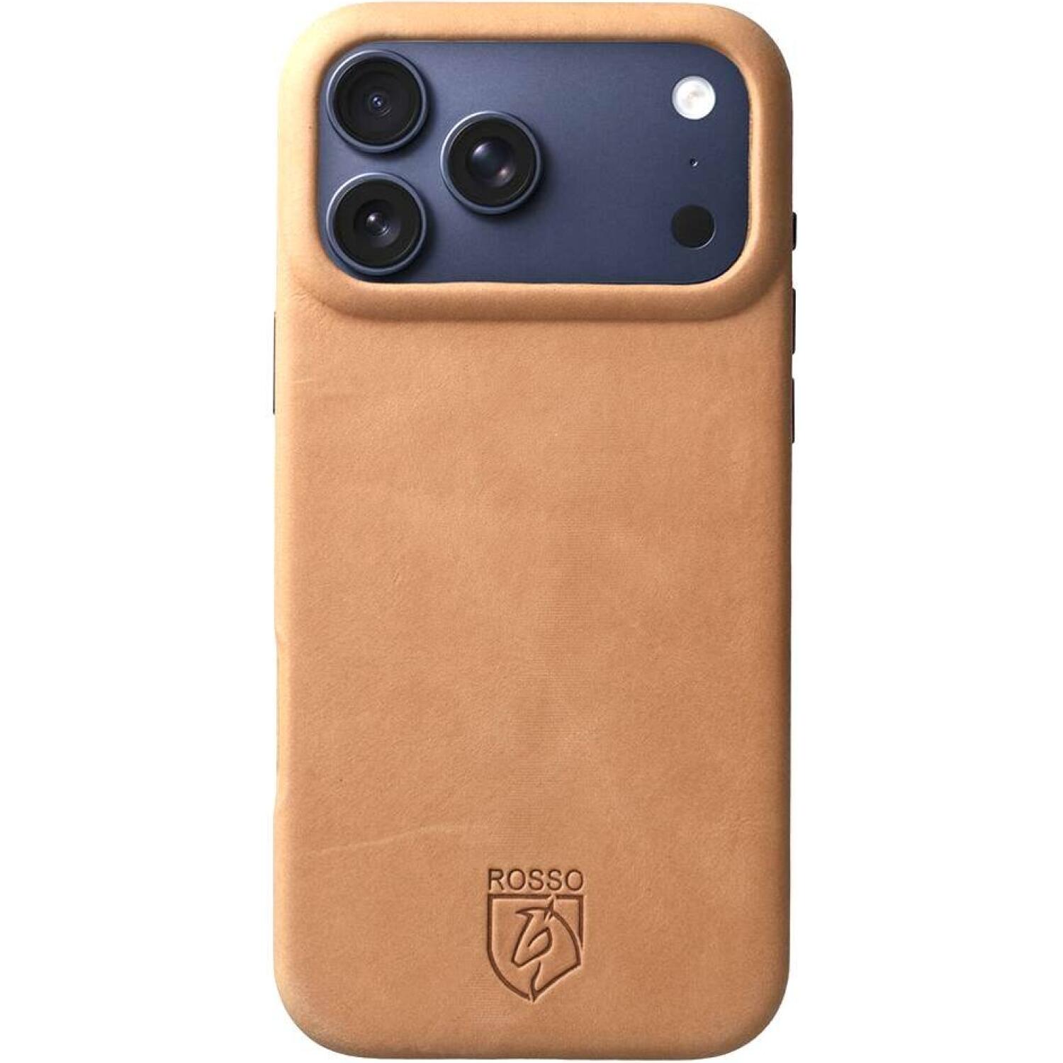 Θήκη iPhone 17 Pro Rosso Elite Back Cover Δερμάτινη με MagSafe Light Brown