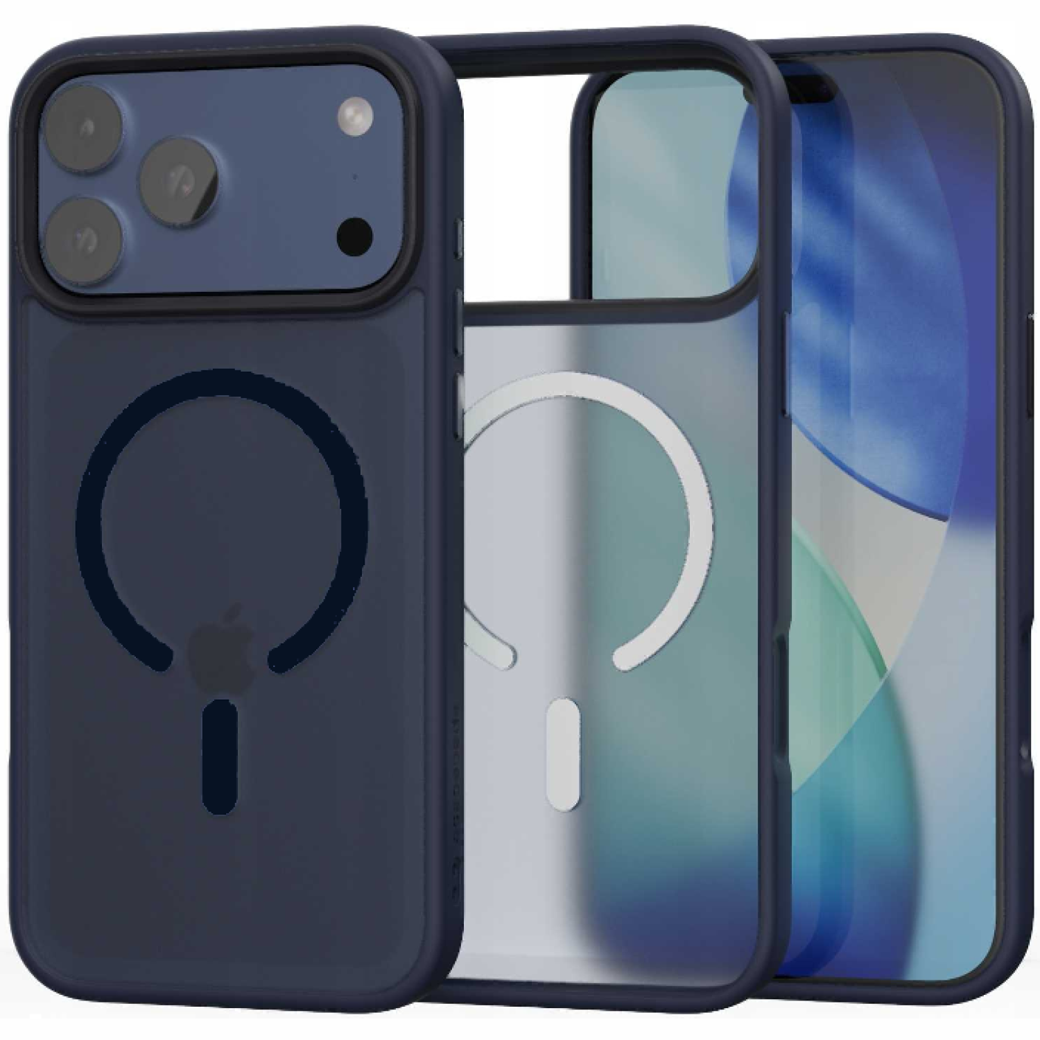 Θήκη iPhone 17 Pro Spacecase Fusion Mag Ημιδιάφανη Σκληρή με MagSafe Dark Blue