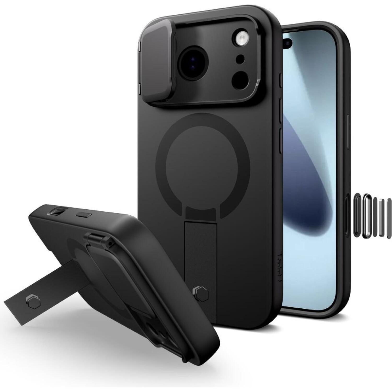 Θήκη iPhone 17 Pro Tech-Protect Kevlar Aura με MagSafe & Κάλυμμα για την Κάμερα Black