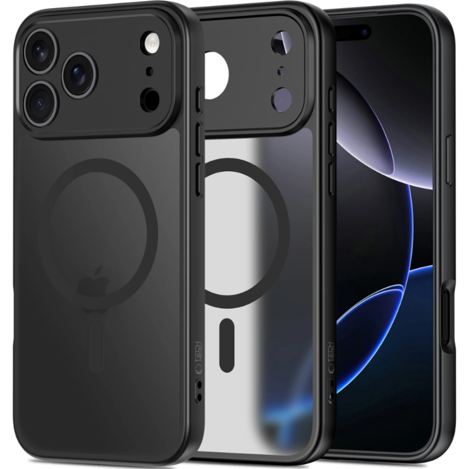 Θήκη iPhone 17 Pro Tech-Protect TP Basic Σκληρή Ημιδιάφανη με MagSafe & Πλαίσιο Κάμερας Matte Black