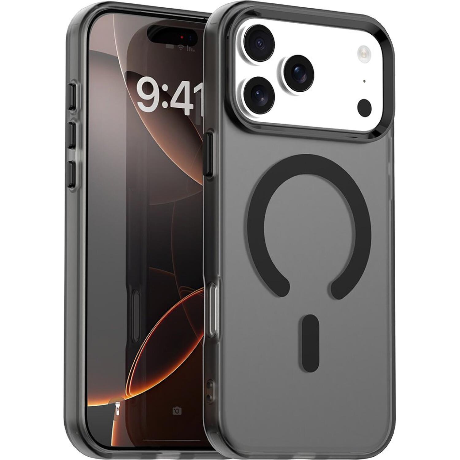 Θήκη iPhone 17 Pro Techsuit CandyCase Σκληρή Ημιδιάφανη με MagSafe Black