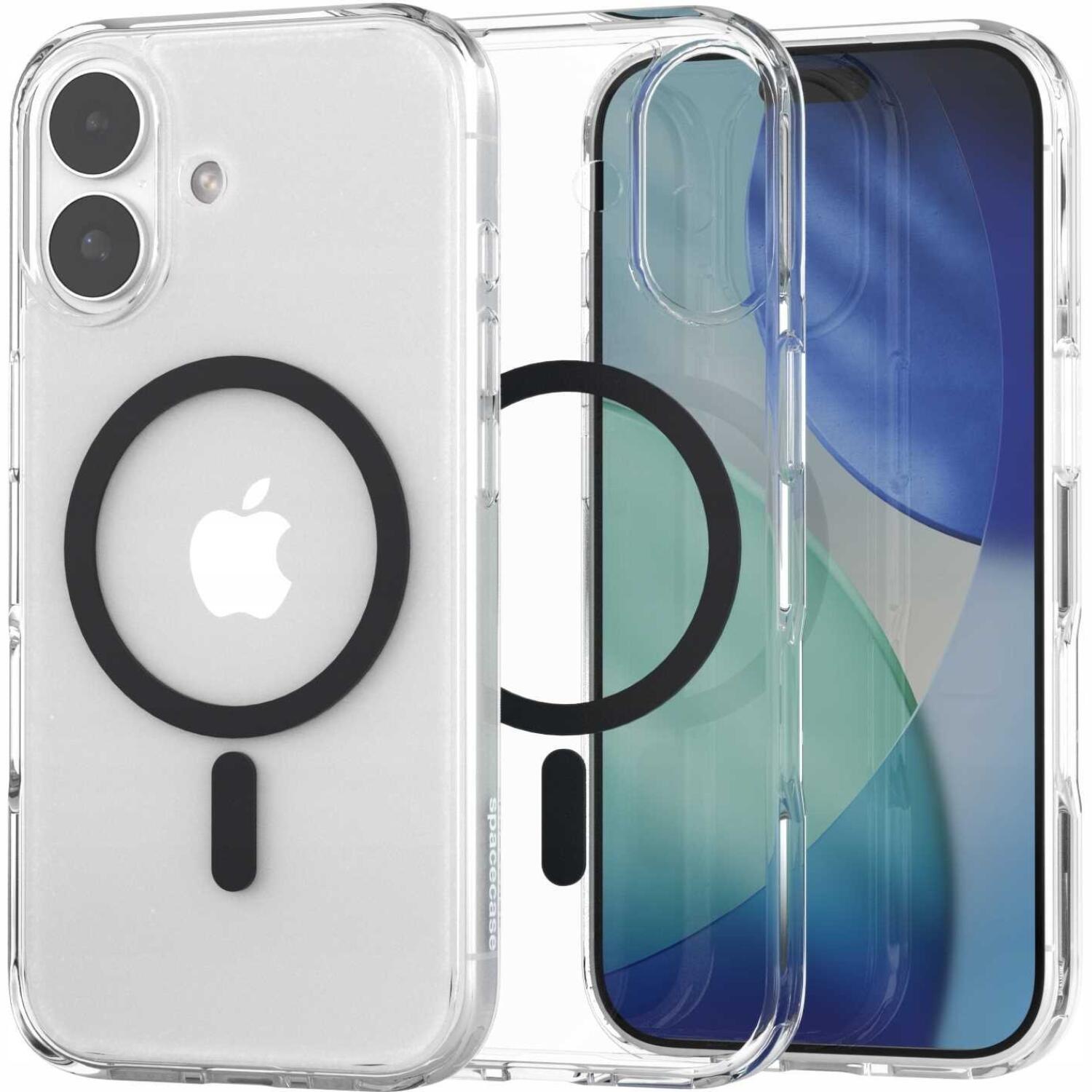 Θήκη iPhone 17 Spacecase Clear MagSafe Σκληρή Διάφανη με MagSafe Black