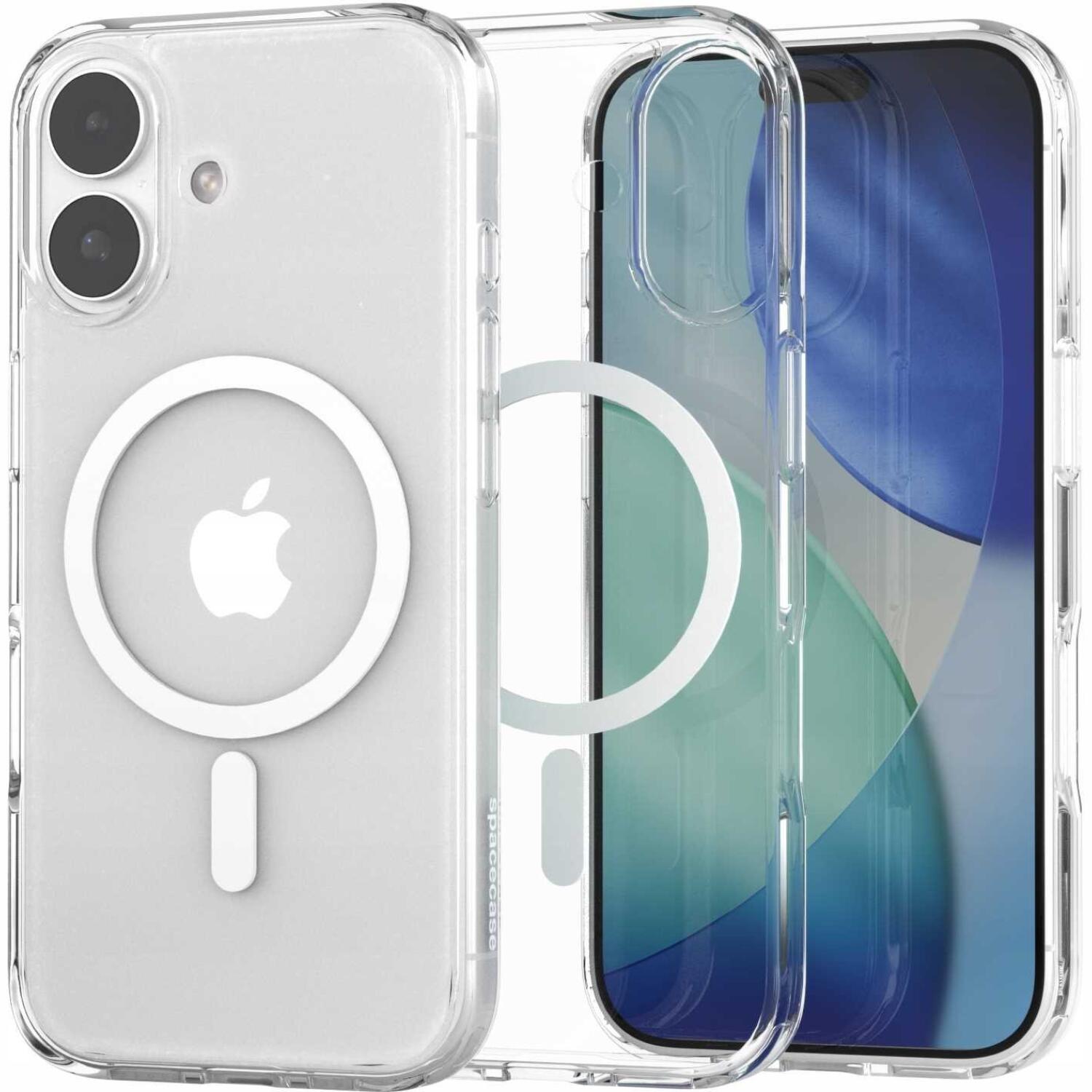 Θήκη iPhone 17 Spacecase Clear MagSafe Σκληρή Διάφανη με MagSafe White