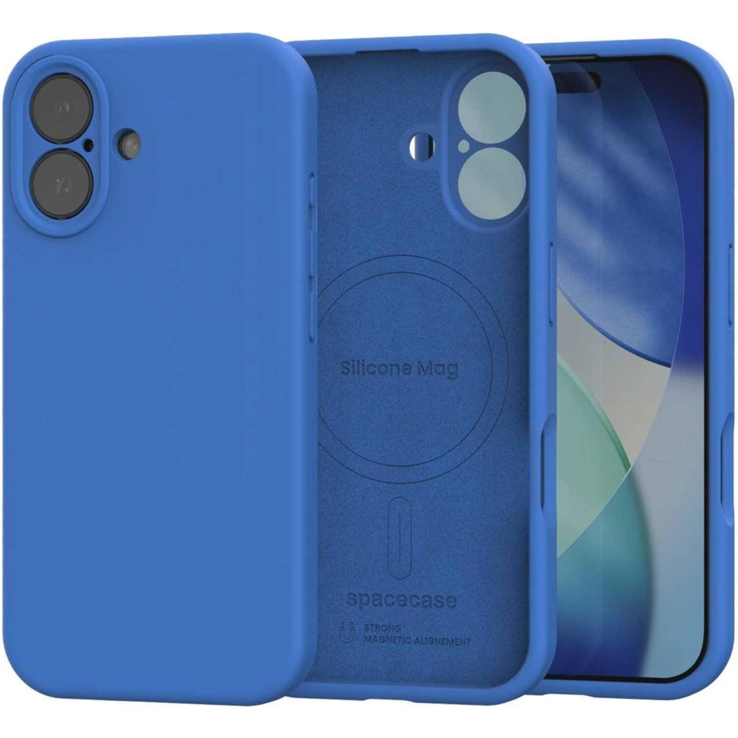 Θήκη iPhone 17 Spacecase Silicone Mag Case Σιλικόνης με MagSafe Blue