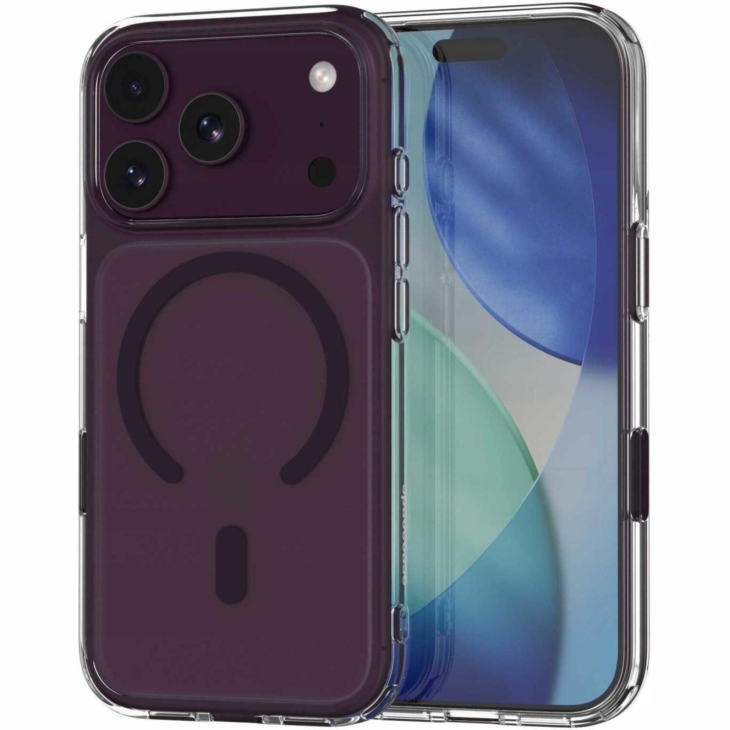 Θήκη iPhone 18 Pro / 17 Pro Spacecase Clear MagSafe Σκληρή Διάφανη με MagSafe Dark Cherry