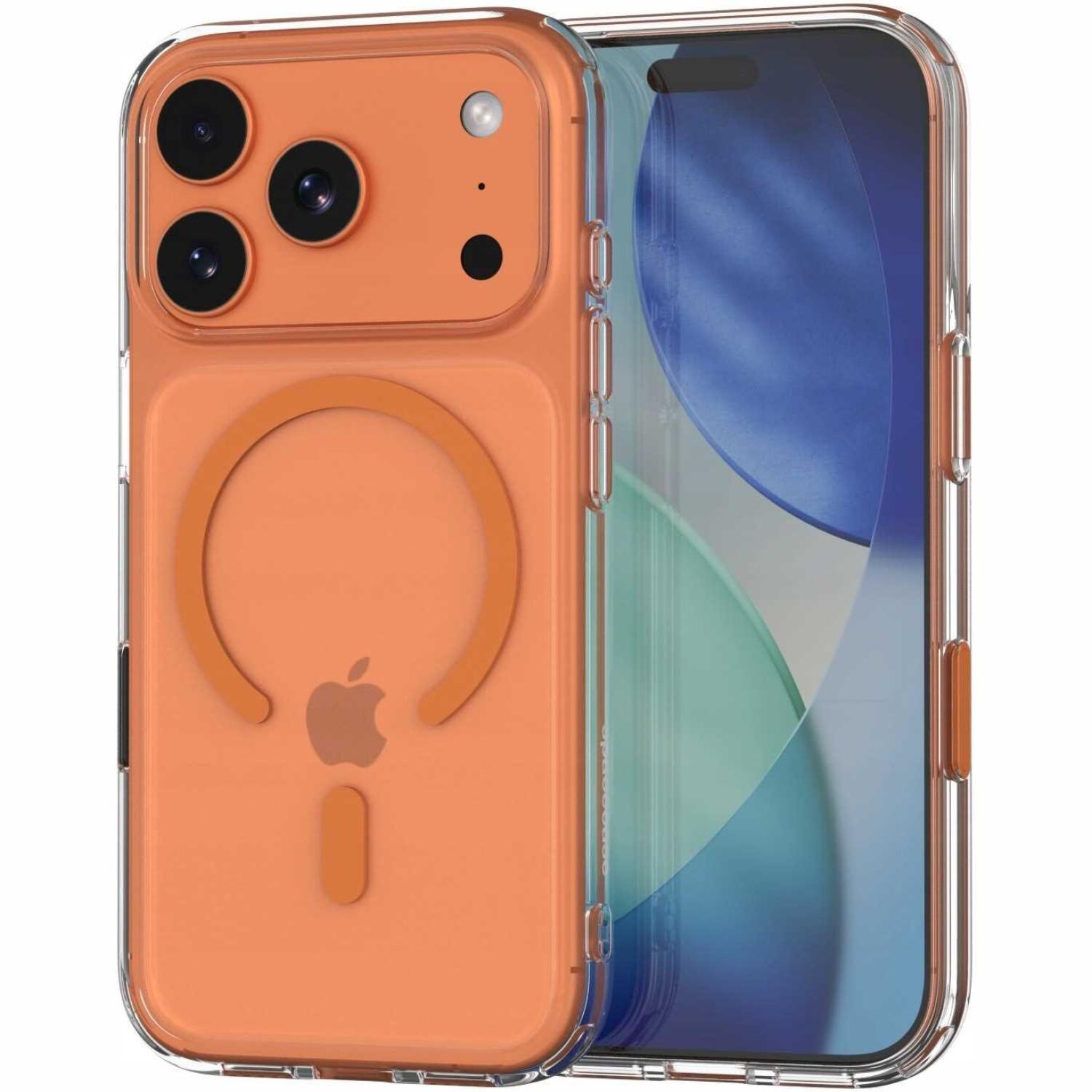 Θήκη iPhone 18 Pro / 17 Pro Spacecase Clear MagSafe Σκληρή Διάφανη με MagSafe Orange
