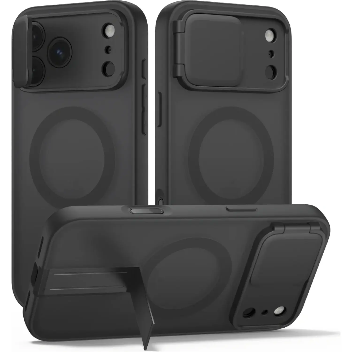 Θήκη iPhone 18 Pro / 17 Pro Tech-Protect Kevlar Aura Ημιδιάφανη με MagSafe & Κάλυμμα για την Κάμερα Matte Black