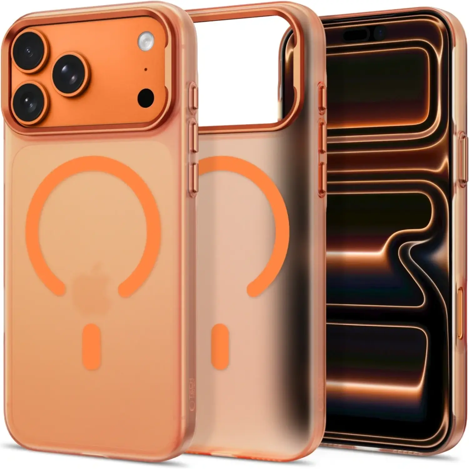 Θήκη iPhone 18 Pro / 17 Pro Tech-Protect MagZero Ημιδιάφανη Σκληρή με MagSafe Matte Cosmic Orange