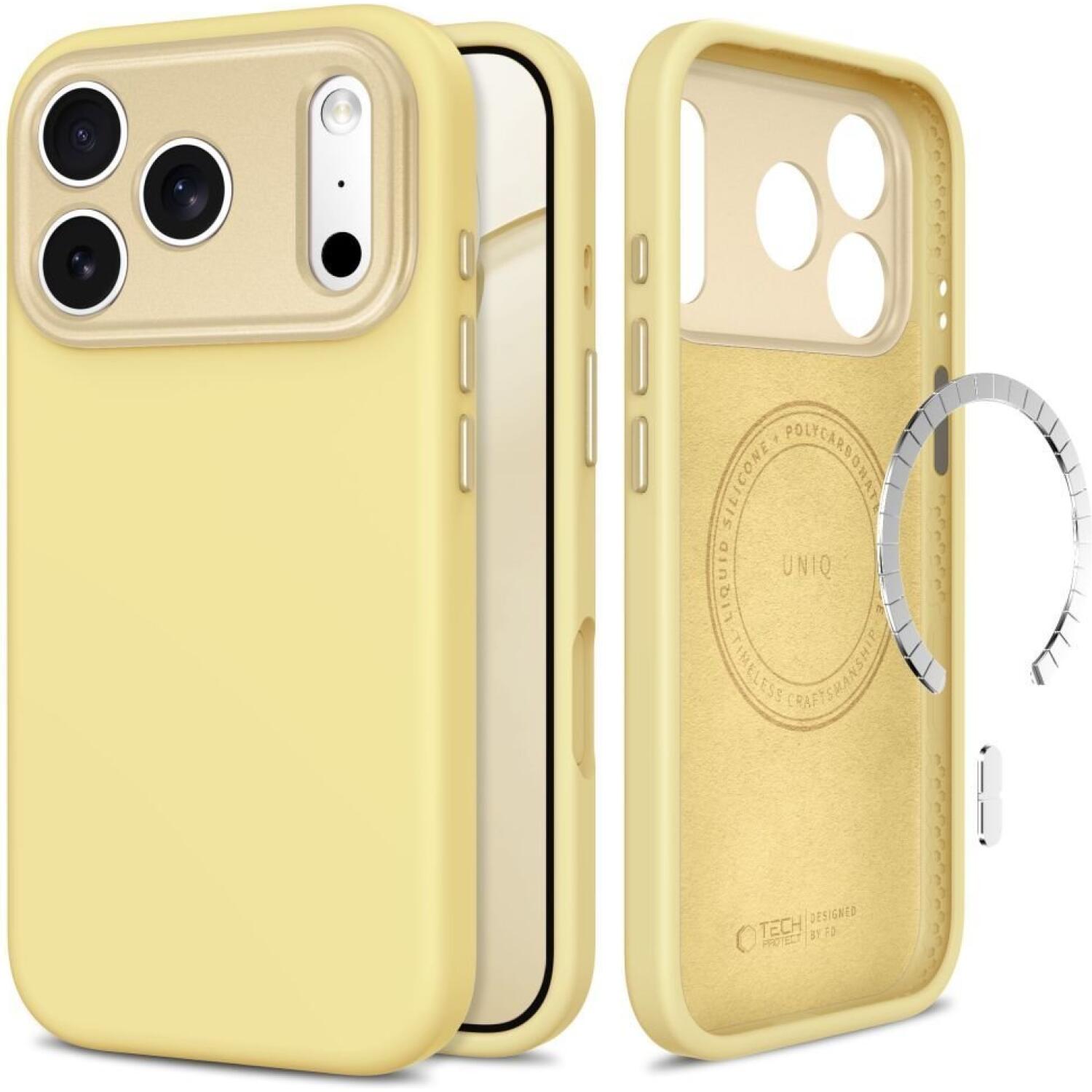 Θήκη iPhone 18 Pro / 17 Pro Tech-Protect Uniq MagSafe CC Σιλικόνης με MagSafe Mellow Yellow